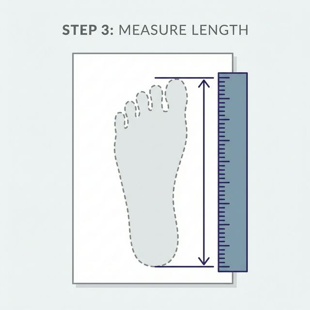 Midiendo la longitud del pie con regla