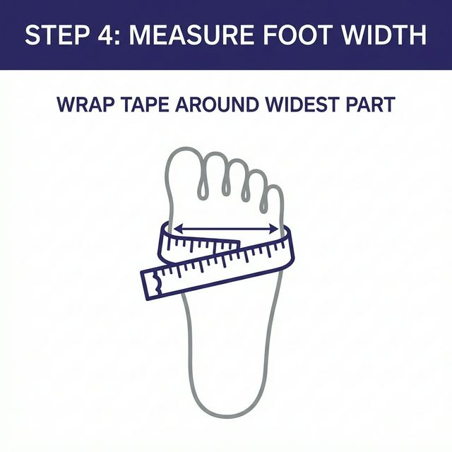 Midiendo el ancho del pie